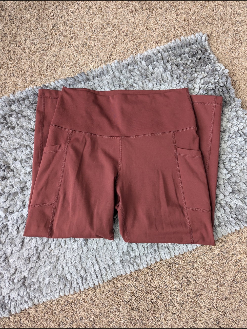 90 Degree By Reflex High-Rise Athletic Leggings in Rust